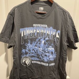 NBA Timberwolves Charcoal Tee